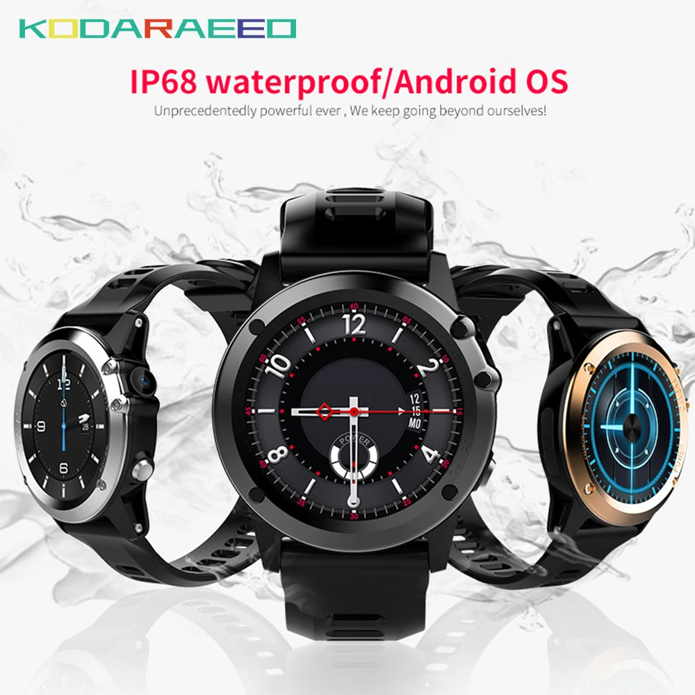 H1 Smart Watch android Watch phone MTK6572 IP68 Waterproof SmartWatch 3G wifi GPS SIM WCDMA GSM Blood Pressure Smart Watches men