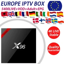 X96 Android tv box 7,1 Италия IP tv one year tv каналы ip tv Лучшие для Италия Великобритания aliban French Spain XXX tv ТВ коробка