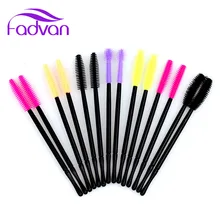 50 unids/pack de silicona de pestañas cepillo máscara varitas ojo pestañas extensión herramienta de belleza profesional herramienta de maquillaje para FADVAN