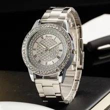 2015 New Brand Gold Grid Crystal Casual Quartz Watch Women Stainless Steel Dress Watches Relogio Feminino Silver Clock Hot Sale 2015 New Brand Gold Grid Crystal Casual Quartz Watch Women Stainless Steel Dress Watches Relogio Feminino Silver Clock Hot Sale