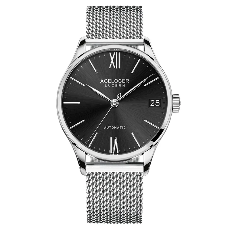 AGELCOER швейцарские механические часы деловые мужские роскошные брендовые часы для дайвинга 50 м часы мужские s мужские часы наручные часы Relogio Masculino - Цвет: 7072A9