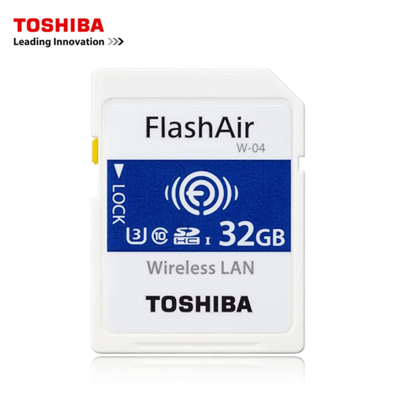 Toshiba 16 Гб/32 ГБ/64 Гб Micro SD карта Flash Air 4-го поколения Беспроводная LAN встроенная карта памяти SDXC U3 класс 10 камера посвящает