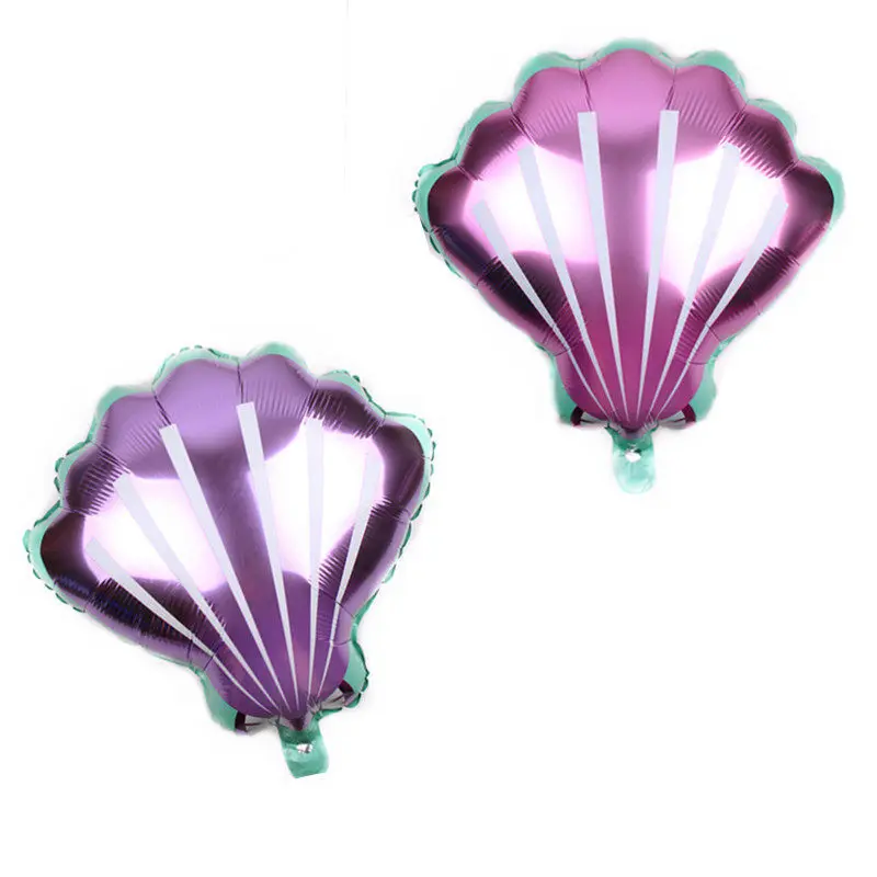 

New Pink Purple Scallop Foil Balloon Shell Helium Balloons for Kids Birthday Decoration Children's Toys Ocean Party Supplies