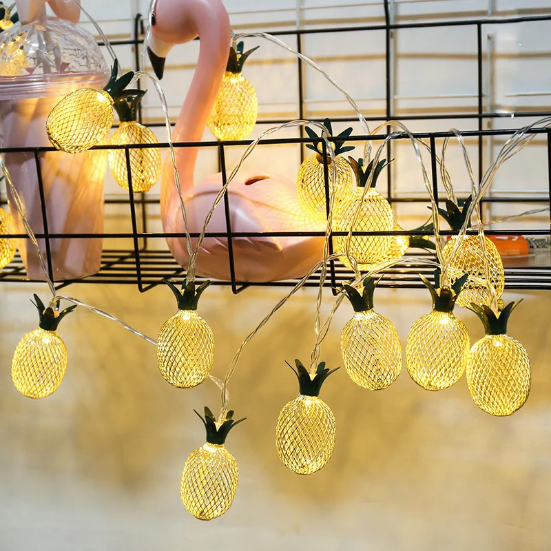 

Jiaderui 40LED Christmas String Garland Light Pineapple Fairy Lights for New Year Wedding Party Holiday Home Bedroom Decorations