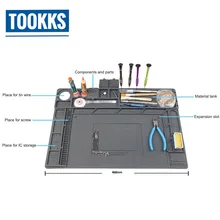 468*318*15 мм Теплоизоляционный силиконовый коврик Настольный коврик платформа для обслуживания мобильного телефона BGA пайки ремонт
