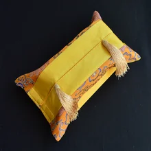 Творческий, выполненная в технике пэчворк с бахромой, чехол для косметических салфеток Чехлы высокое качество модные простые китайский стиль Шелковый Fabic съ