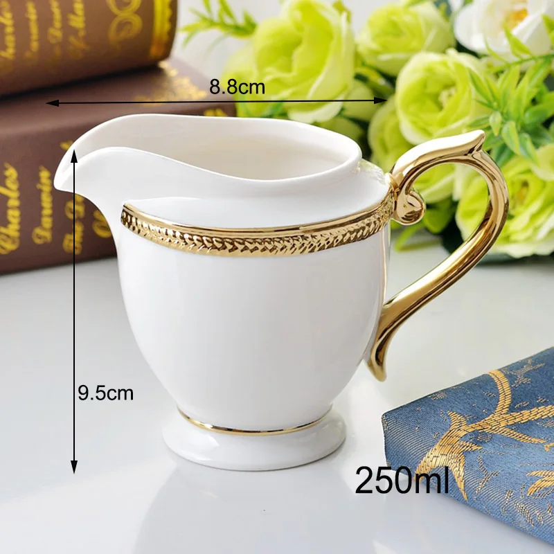 Креативные белые керамическая кружка, позолоченные пшеницы кофе молоко может продвинутый горшок фарфоровая кружка для послеобеденного чая чашка, кофейная кружка