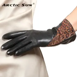 Из натуральной кожи перчатки женские вождения наппа высокое качество перчатки овчины теплый плюш внутри на зимние Для женщин варежки EL047NC2