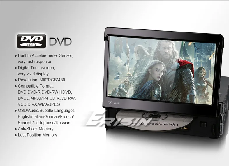 Flash Deal Erisin ES6590KD 1 Din 7 inch Wince 6.0 Car Audio System DVD GPS Player Radio DAB+ System 9