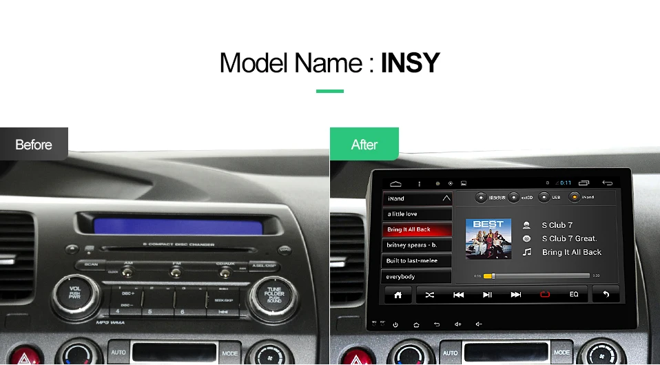 Top android 8.1 car dvd for honda civic 2006-2011 with gps navigation car radio video stereo multimedia player octa core IPS screen 1