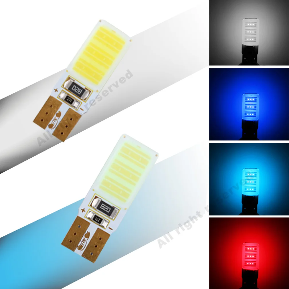 

2Pcs T10 High Power LED Bulbs Canbus Error Free COB Lamp W5W 501 led car bulb interior Lights Car Light Source parking 12V White