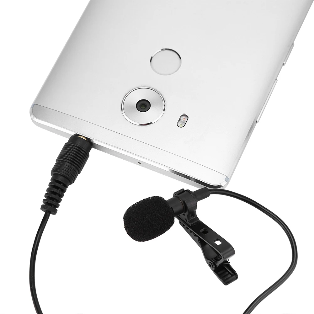 Clip on Microphone 3.5mm Jack Mini Wired Microphone Mic Cable For