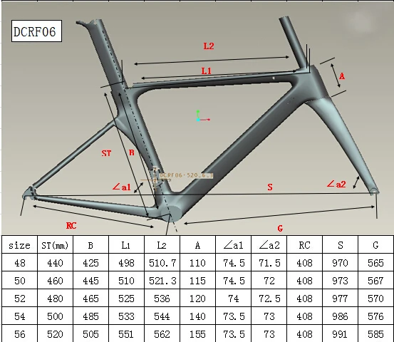 Cheap 2019 Seuqel DCRF07 carbon bike road frame T800 BB30/BSA OEM color carbon bicycle frame for high people 53