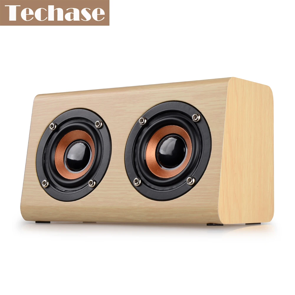 Techase parlantes Bluetooth Портативный Динамик Caixa де сом Para PC Haut parleur bluetooth деревянный альт falante TF/AUX-В HiFi