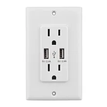 Двойной 2.4a 2-Порты и разъёмы быстрой зарядки usb-розетки и обычных розетки C610