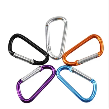 

10 Pcs Climbing Accessories Outdoor Sports Multi Colors Aluminium Alloy Buckle Keychain Climbing Carabiner Camping Hiking Hook