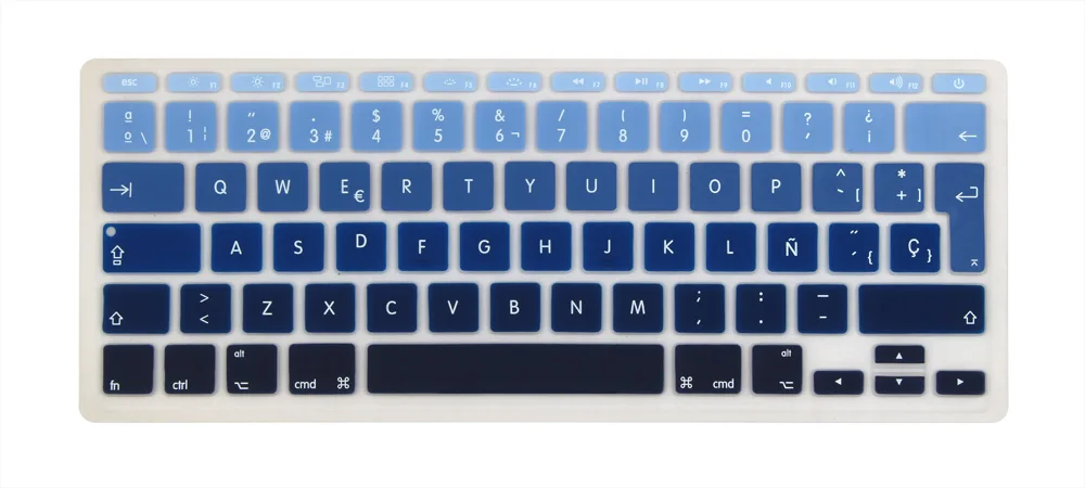 Испанский евро клавиша Enter чехол для Macbook Air 1" 11,6 дюймов модель A1465 A1370 - Цвет: Gradient Blue
