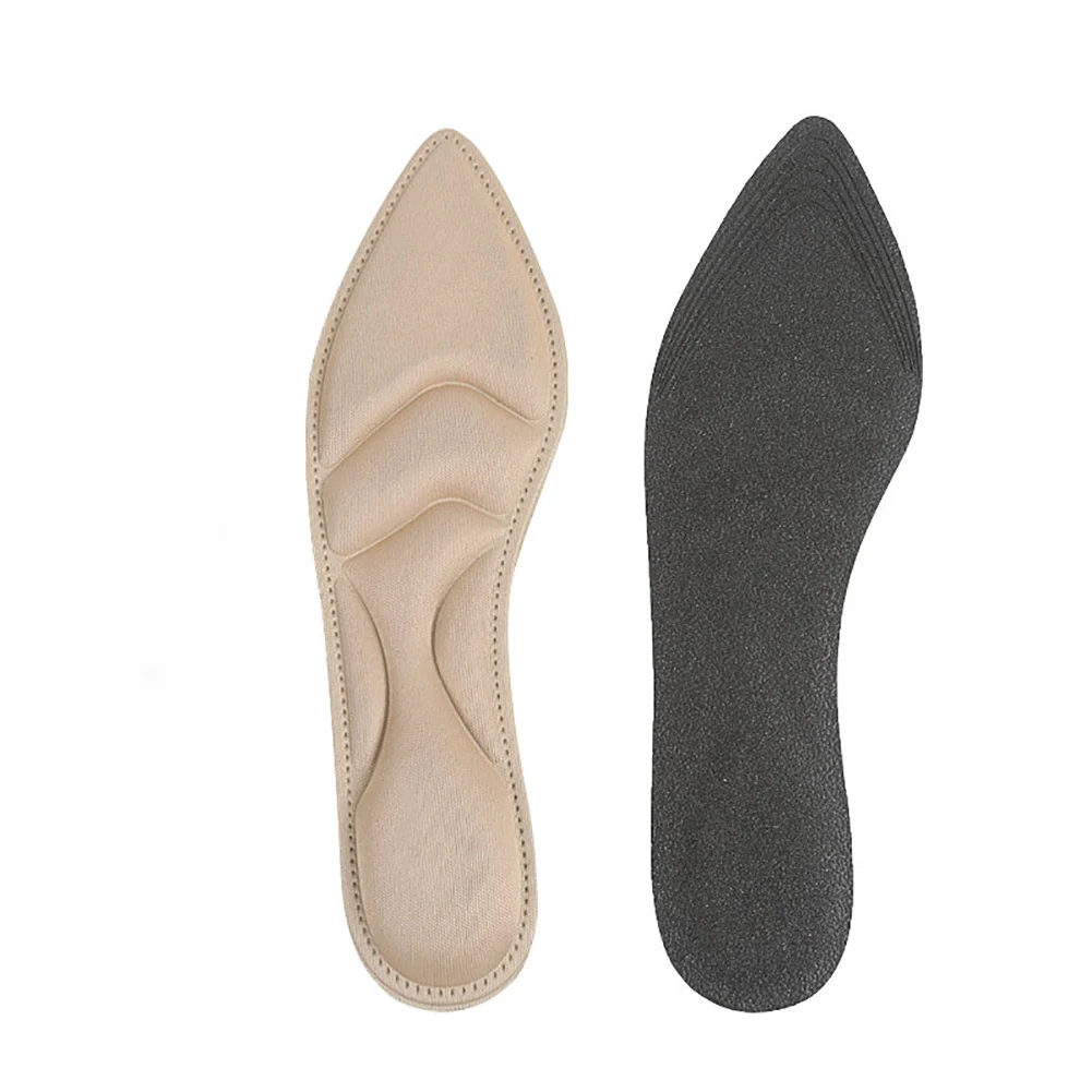 1 парные стельки Удобная подушка практичная обувь массажные мягкие высокие вставки под пятки плоская подошва прочная 4D губка супинатор