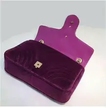 Luxury winter velvet shoulder bag Women Designer oversized flap closure with Double hardware crossbody Clutches bag Famous brand