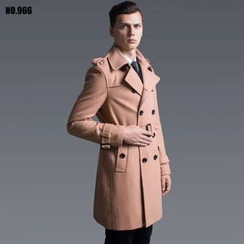 

2017 new arrival male double breasted winter woolen coat high quality luxury Overcoat plus size S M L XL 2XL3XL4XL5XL6XL