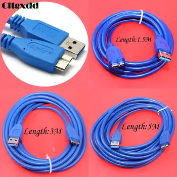 

cltgxdd USB 3.0 male to Micro B Male Cable USB3.0 Fast Data Sync Cable Cord For External Hard Drive Disk HDD Length:1.5M 3M 5M