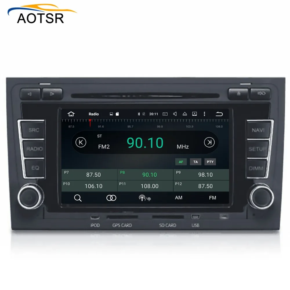 Best 2 din Android 8.1 Car multimedia dvd player head unit For Audi A4 S4 RS4 8E 8F B9 B7 car Radio stereo GPS navigation 8 Core 4+32 5