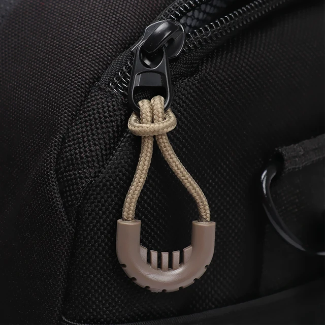 5PCS EDC MultiPurpose Zipper Rope Black Camping Equipment Anti theft