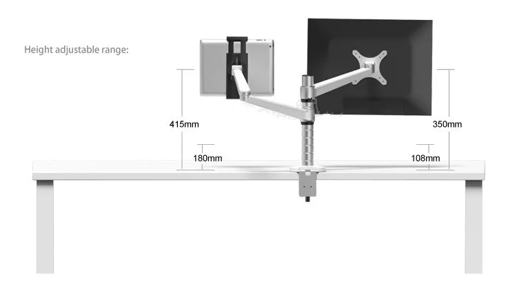 height adjustable range
