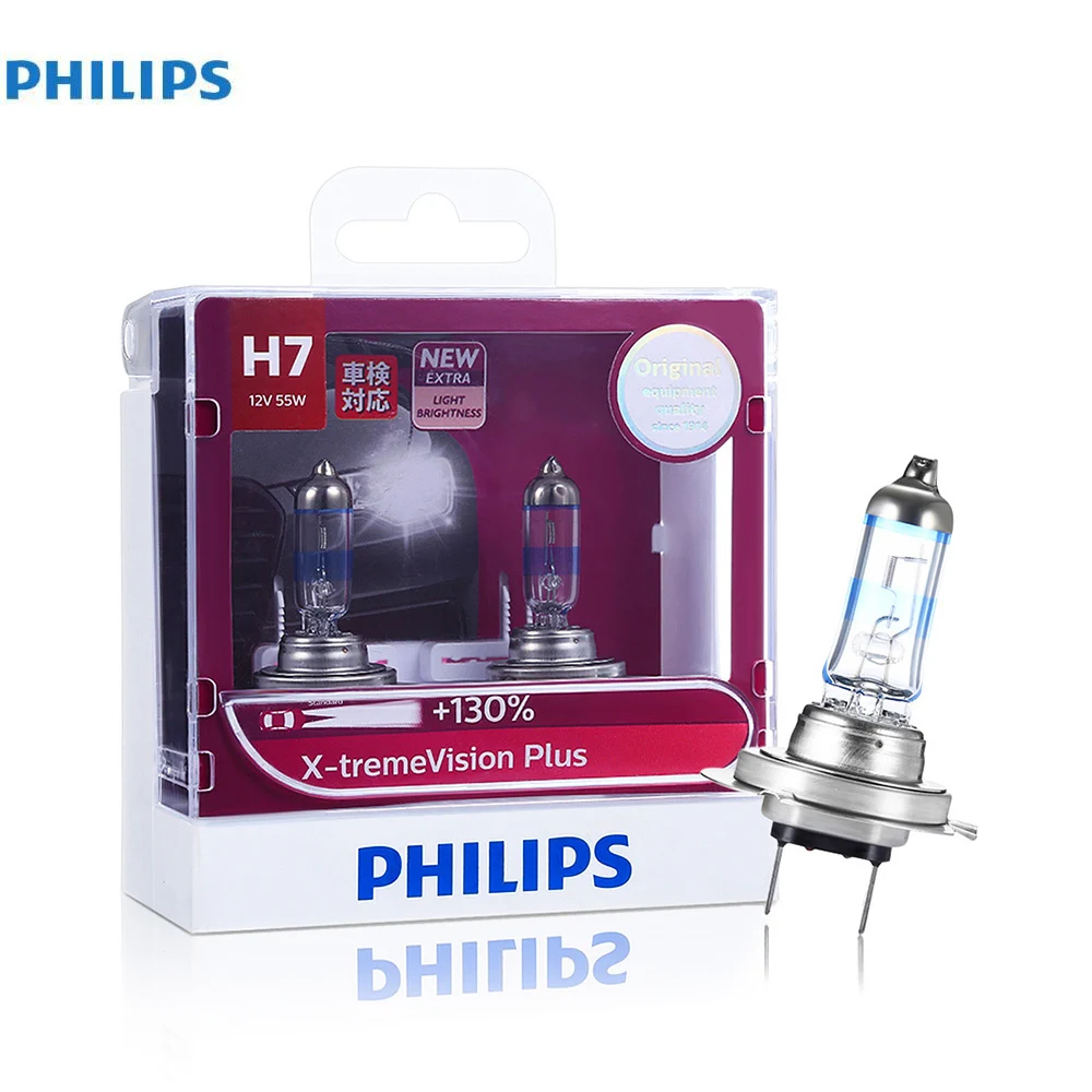 

Philips H7 2 Pcs 110W 2200LM Car Headlight Halogen Bulb Kit Auto Front Light Fog Light Bulbs 3700K Led Automotive Headlamps