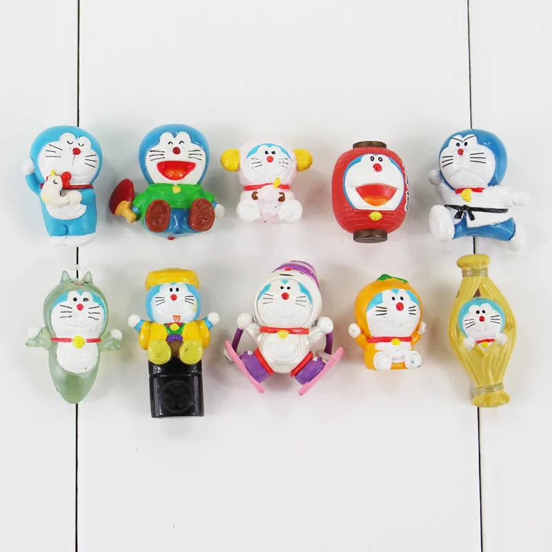 

Mini 10pcs/set New Classic Anime Cute Doraemon Figures Toys PVC Doll