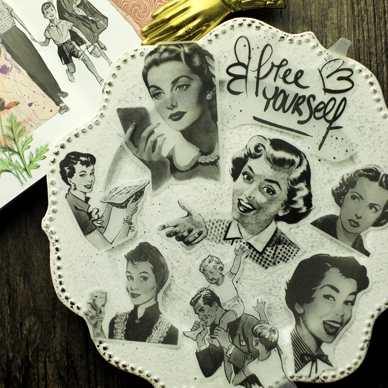 

KSCRAFT 34pcs Vintage Style Vellum Paper Stickers Scrapbooking/Card Making/Journaling Project DIY