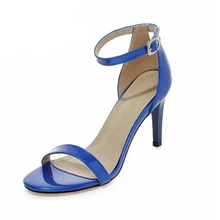 Concise Sexy Knöchelriemen Frauen Sandalen Mode Offene spitze Schuhe der Frau High Heels Schuhe Elegant Sommer Sandalen 4 Farben 33-43