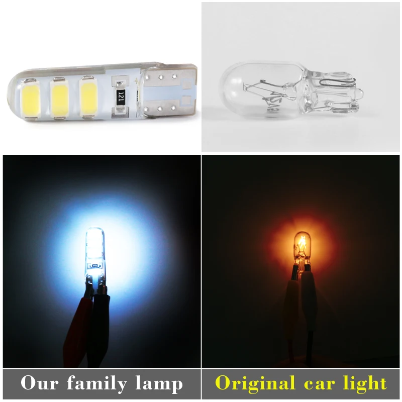 Светодиодный фонарь для парковки W5W T10 194 168 COB 6SMD автомобильный клиновидный