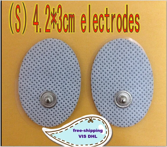 reusable self adhesive conductive small oval shaped snap electrode pads