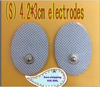 

reusable self adhesive conductive small oval shaped snap electrode pads for TENS Unit muscle stimulators or EMS massager machine