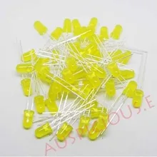 1000 шт 5 мм желтый ультра яркий рассеянный желтый светодиодный светильник Новая 5 мм светоизлучающий диод