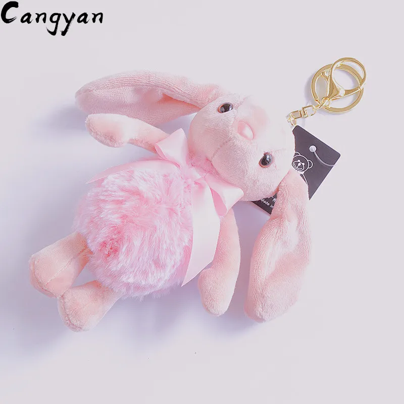 

15cm furry rabbit plush toy bag key chain pendant small fresh milk doll toy girl child gift llavero peluche