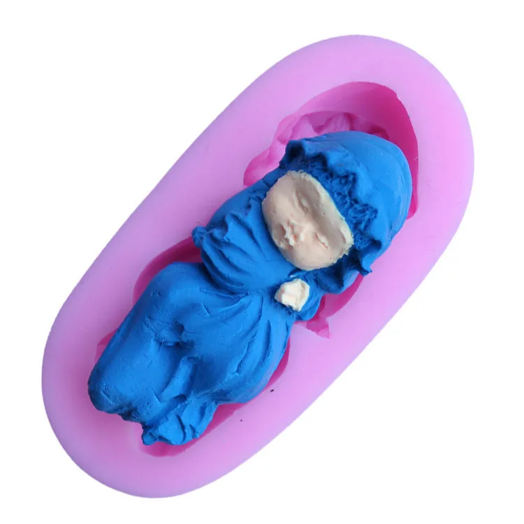 

Food-grade Silicone Mold 3D baby Silicone Cake Mold Soap mold Fondant Cake Decorating Tools E640