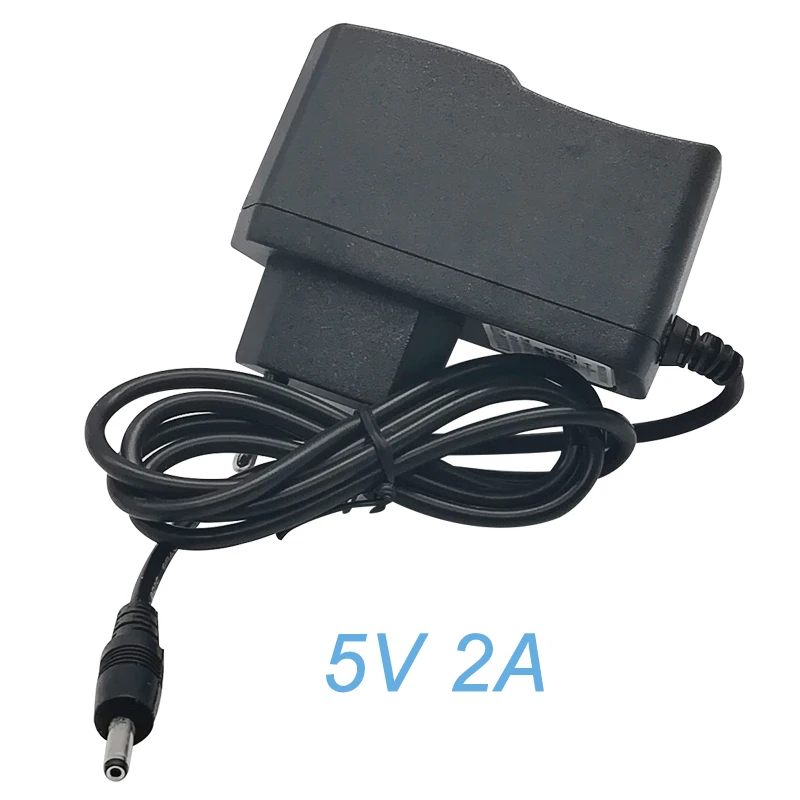 

AC 100-240V to DC 5V 2A Power Supply Adapter with DC Connector Jack 5.5 x 2.1mm for TV Box, LED Strip Lights, Audio/Video,Router