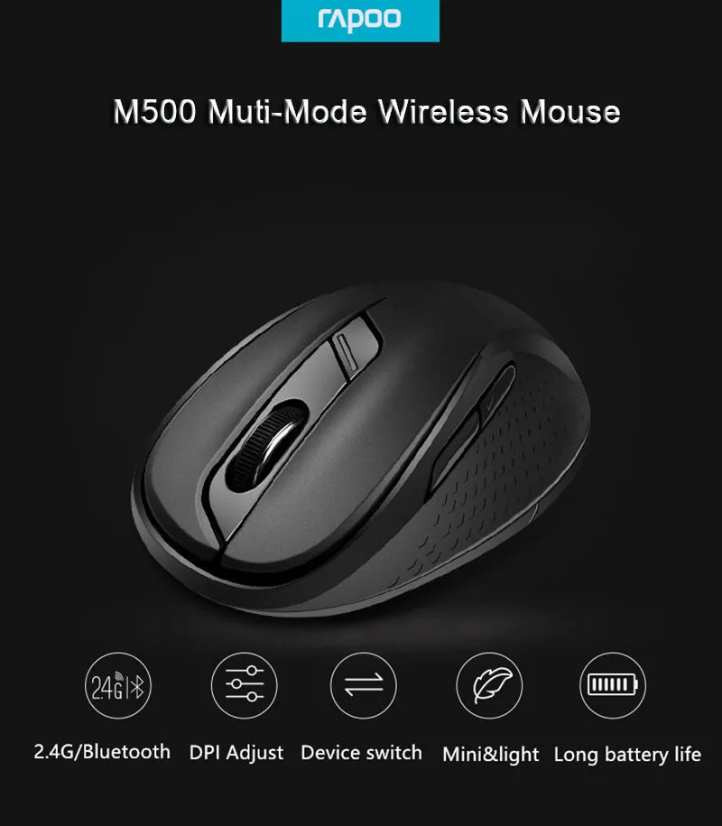 Rapoo M500 Original Multi-Modo Silencioso Mouse Sem
