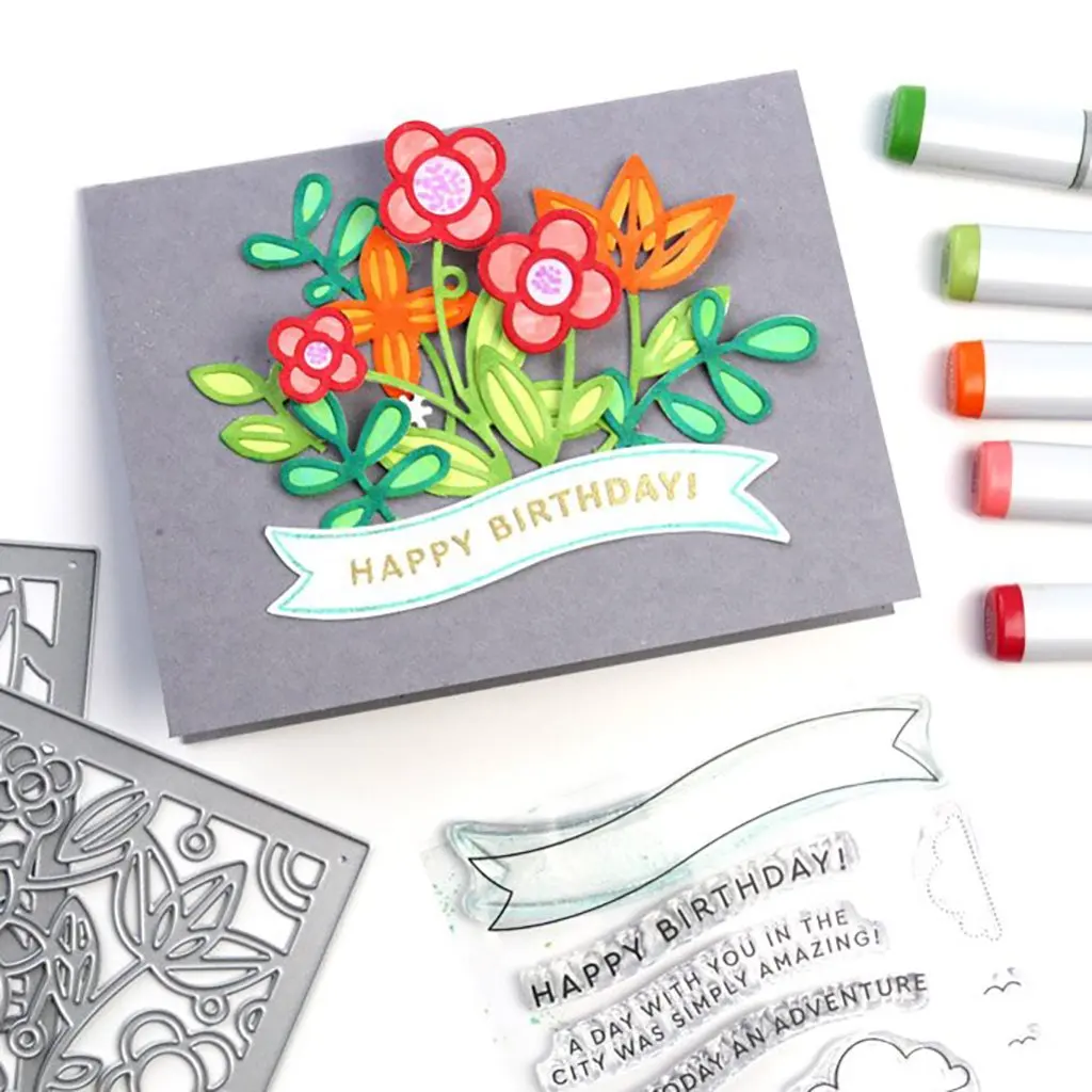 DiyArts цветочный фон Скрапбукинг металлическая режущая рамка ...