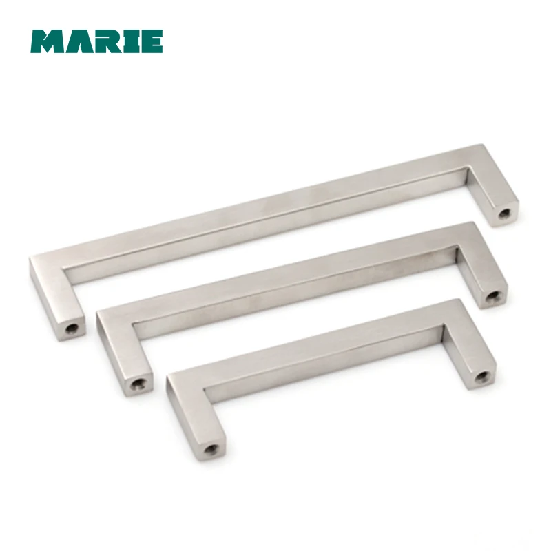 Hollow Handle Stainless Steel Furniture Drawer Handles Kitchen Cabinet Cupboard Door Handle with Foot plug aluminum