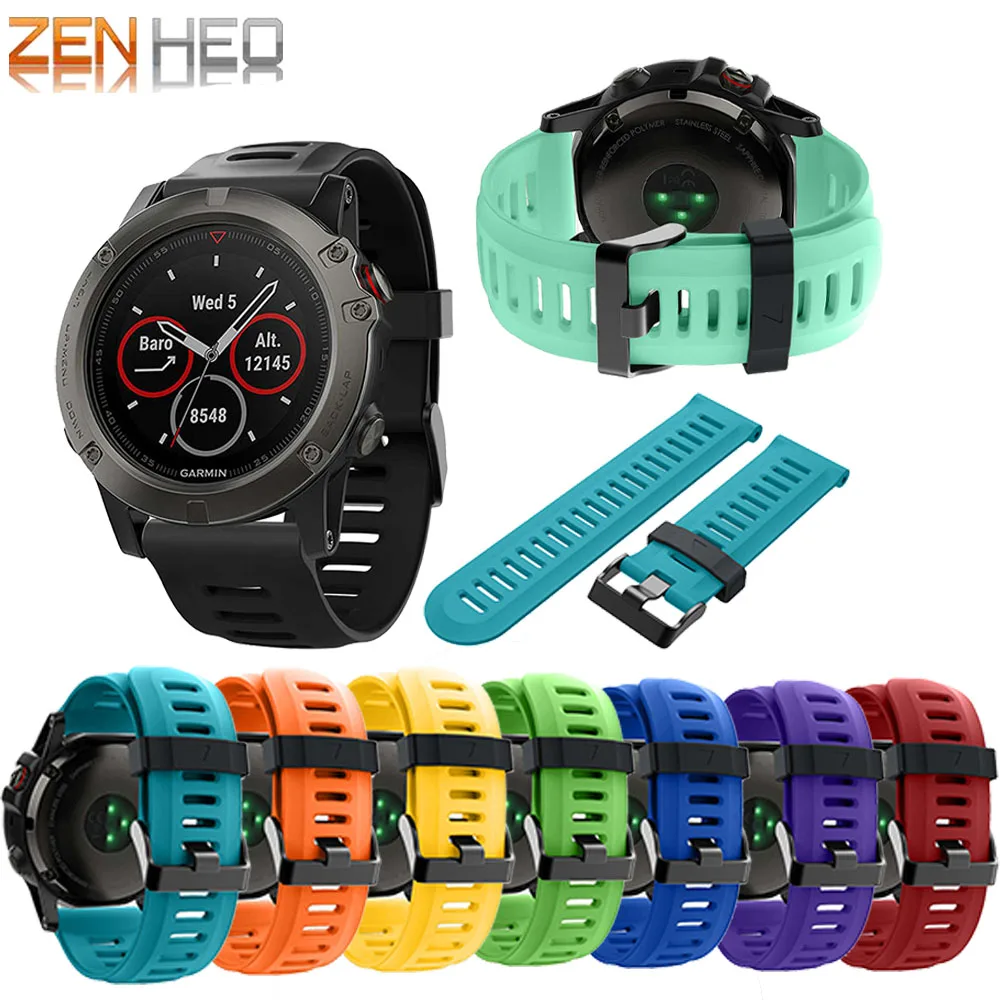 

Watch Band For Garmin Fenix 3 Strap Soft Silicone Watch Band Wrist Watch Replacement Watch Band For Garmin Fenix 5X/5X Plus/3HR