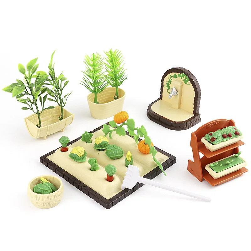 

Suitable for Sylvanian Families House Miniature Furniture Vegetable Garden Set Pretend Play Toys Girls Gifts Furniture for Dolls