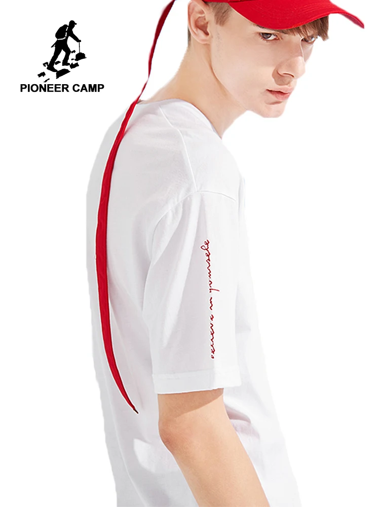 

Pioneer camp new short sleeve t shirt for men brand clothing solid 100% cotton tshirts men quality casual t-shirt male ADT802110