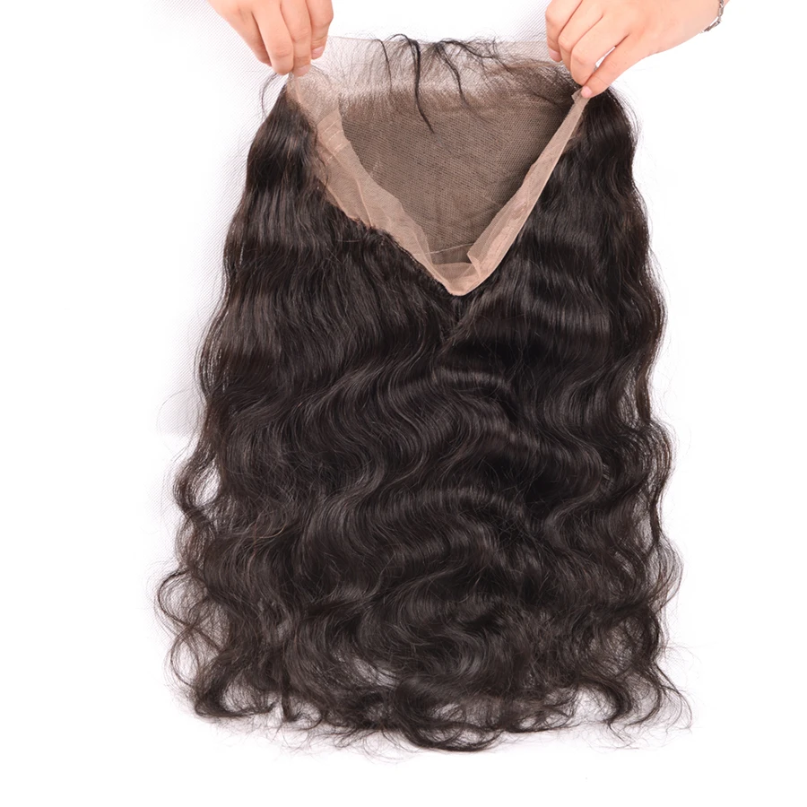 Wonder girl бразильские синтетические волосы волнистые 360 Кружева Фронтальные предварительно сорванные с волосами младенца Remy 360 кружева фронтальной закрытия не линяет