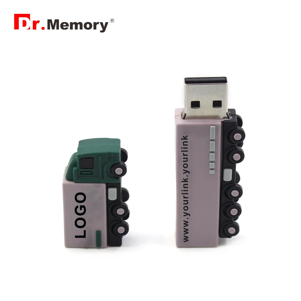 Cartoon Truck USB Flash Drive 64G Logistics Freight Pen Drive 32G 16G 8G 4G Memory Stick Usb Flash Drive Pendrive U Disk Gift
