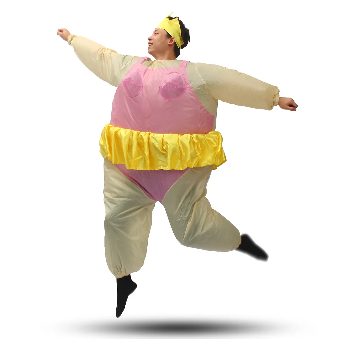 Inflatable Ballerina Fancy Dress Costume Fat Suit Ballet Dancer Outfit Party Toys, Women Men