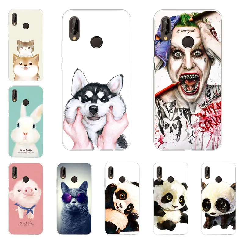 

huawei P smart 2019 case,Silicon Super panda Painting Soft TPU Back Cover for huawei P smart 2019 protect Phone shell