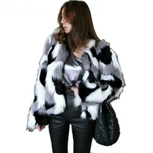 Women Warm Causal Fake Fur Jacket Coat Outerwear Hairy Shaggy Black White Stripe Contrast Color Furry Faux Fox Fur Winter Coat Women Warm Causal Fake Fur Jacket Coat Outerwear Hairy Shaggy Black White Stripe Contrast Color Furry Faux Fox Fur Winter Coat
